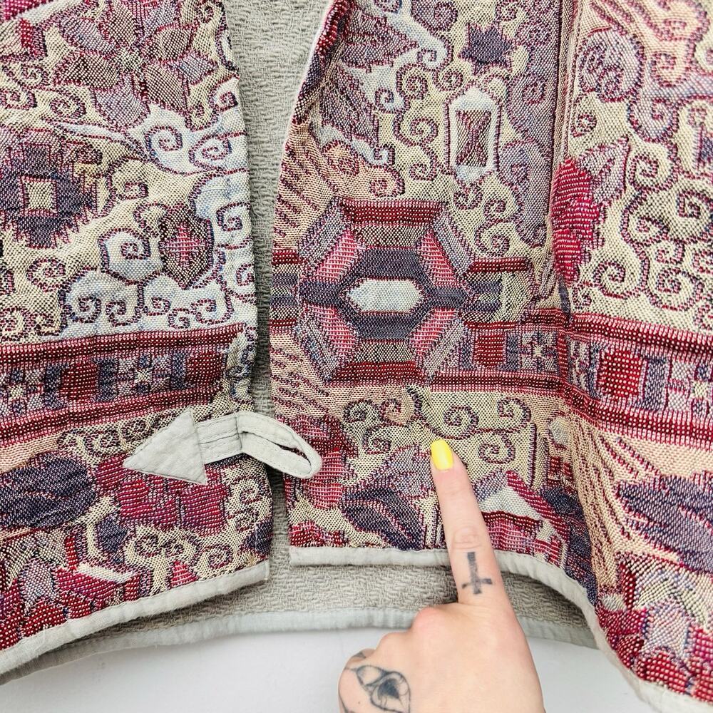 Flashback brand quilted tapestry jacket Women’s Size L - Picture 3 of 7